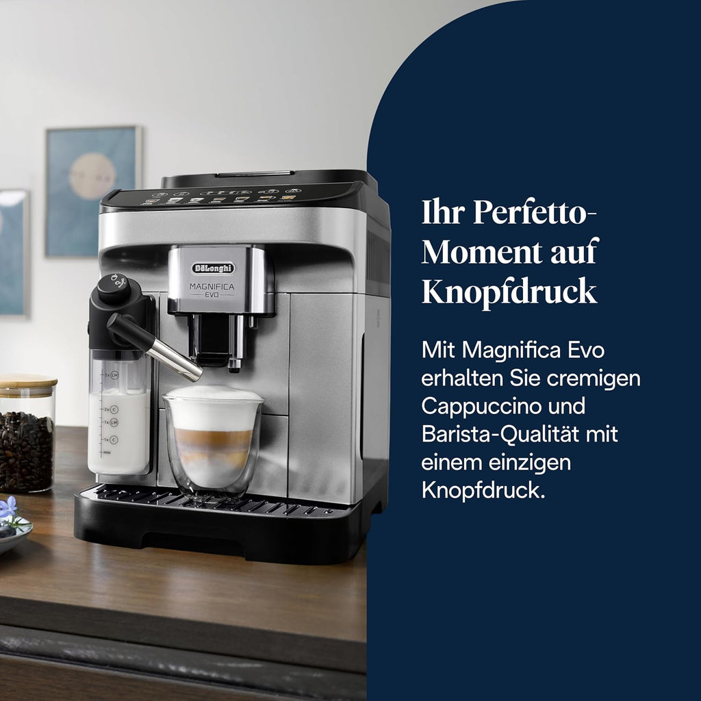 De'Longhl Magnifica Evo ECAM292.81.SB Fully Automatic Coffee Machine with Milk System