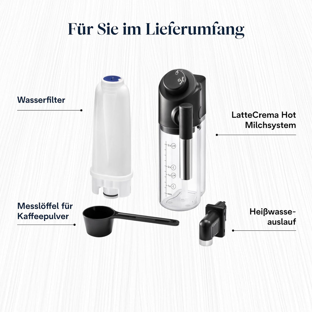 De'Longhl Magnifica Evo ECAM292.81.SB Fully Automatic Coffee Machine with Milk System