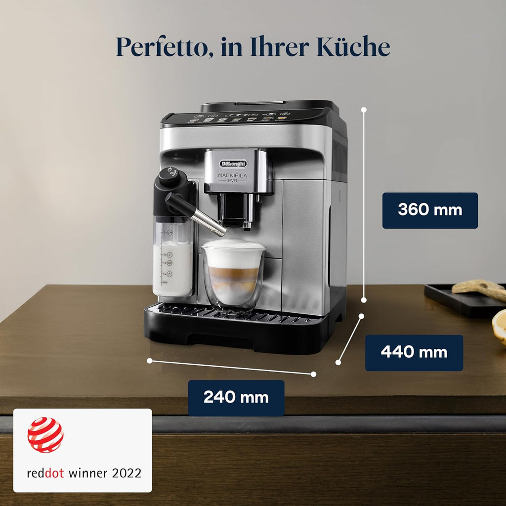 De'Longhl Magnifica Evo ECAM292.81.SB Fully Automatic Coffee Machine with Milk System
