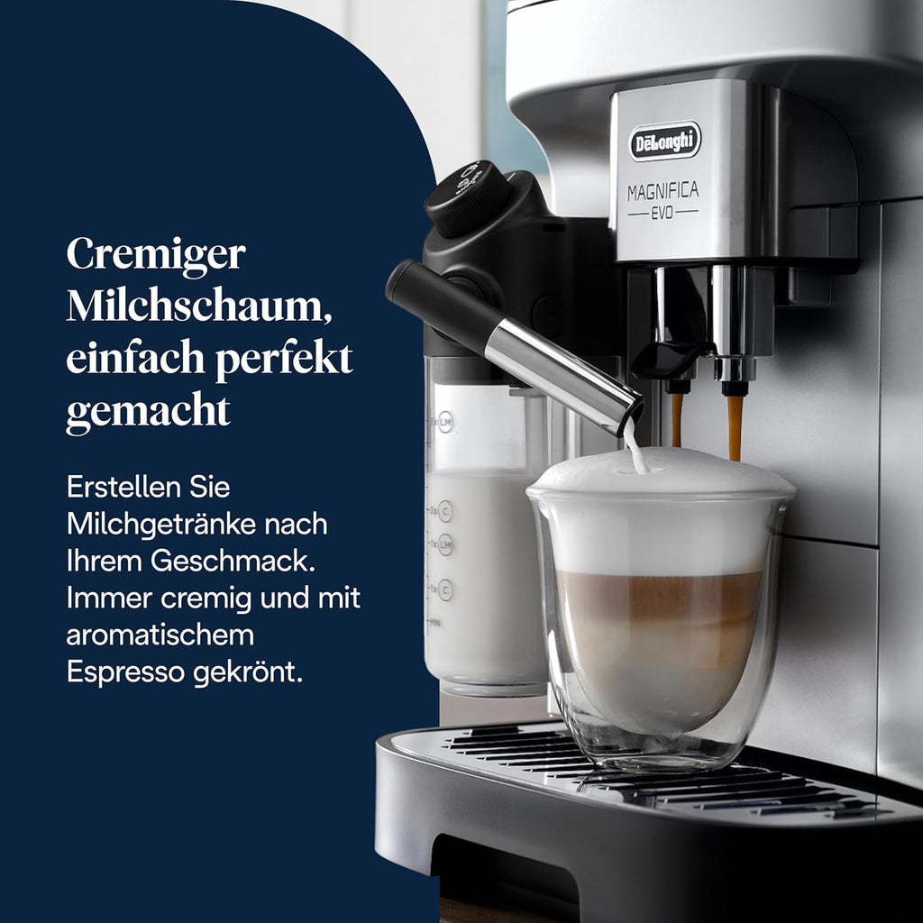 De'Longhl Magnifica Evo ECAM292.81.SB Fully Automatic Coffee Machine with Milk System